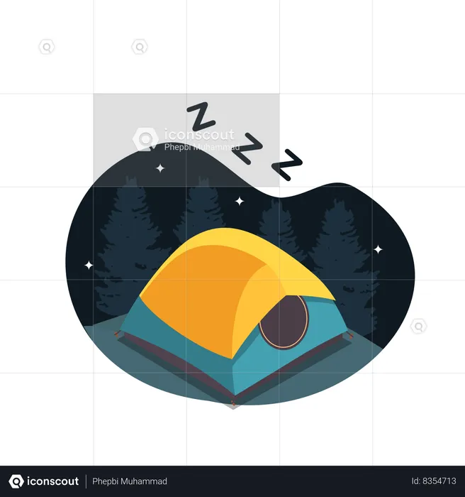 Camping tent  Illustration