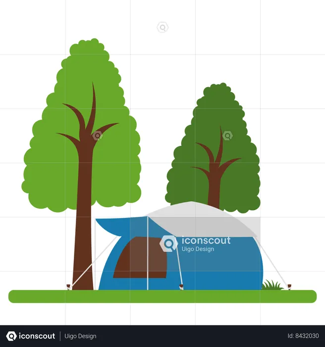 Camping Tent  Illustration