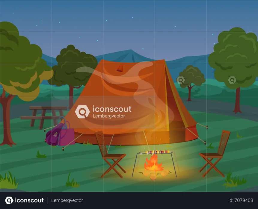 Tente de camping  Illustration