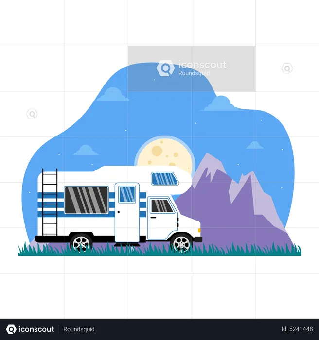 Camping van  Illustration