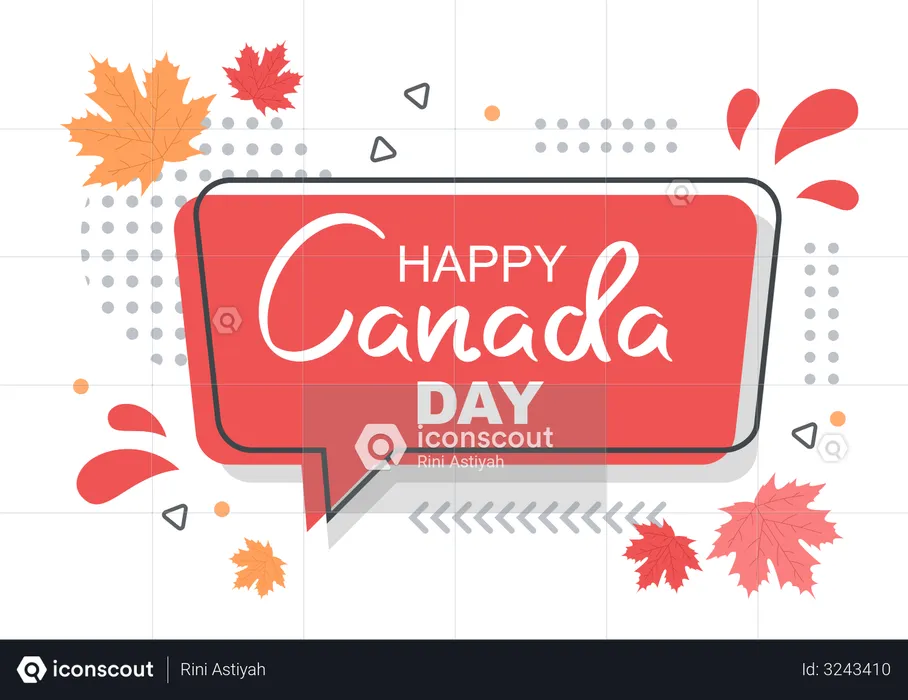 Canada Day Celebration  Illustration