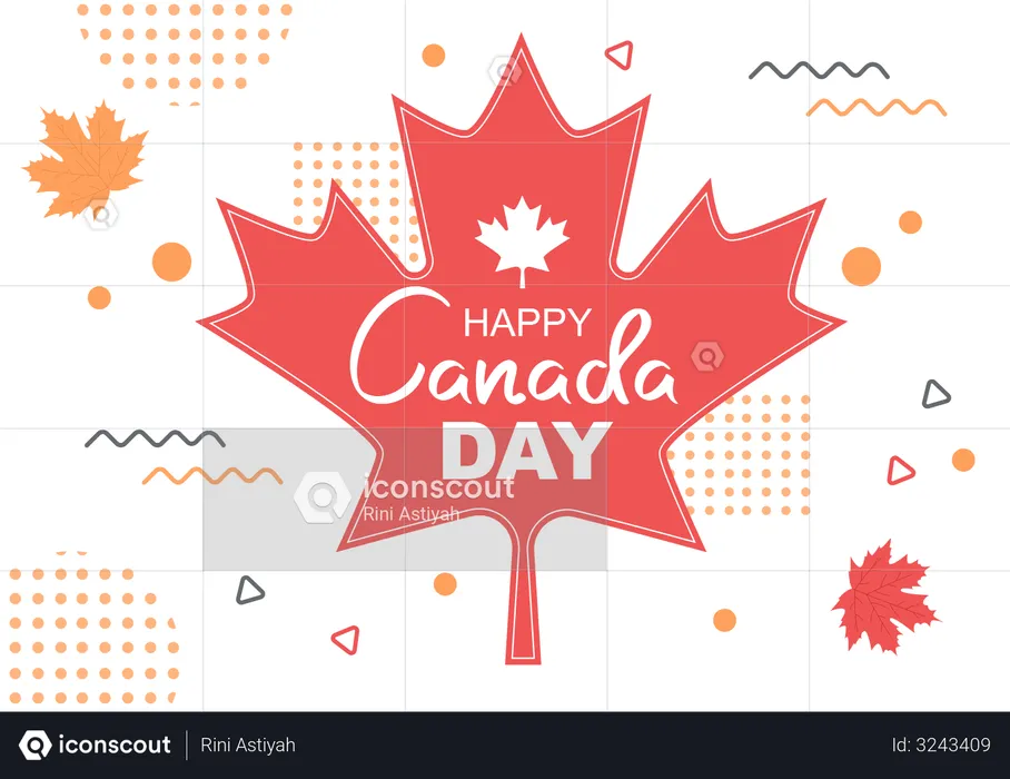 Canada Independence Day  Illustration