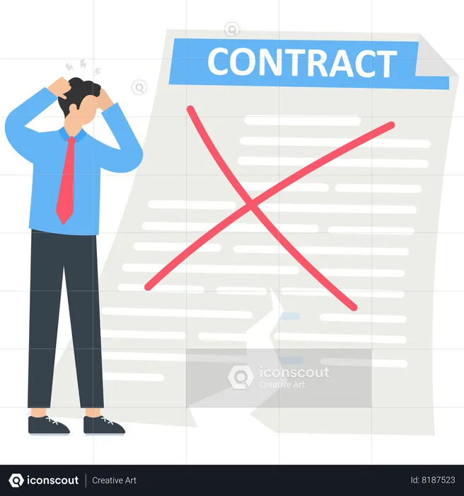 Cancelación de contrato  Ilustración