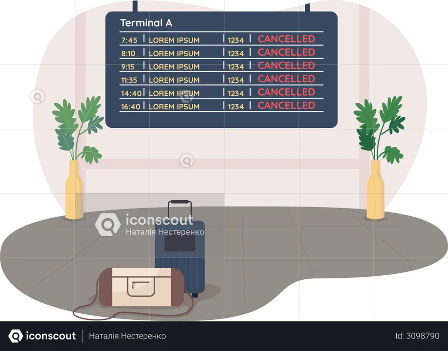 Cancelled flights  Illustration