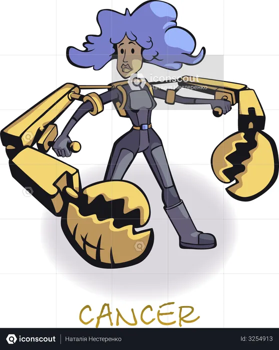Cancer zodiac sign  Illustration