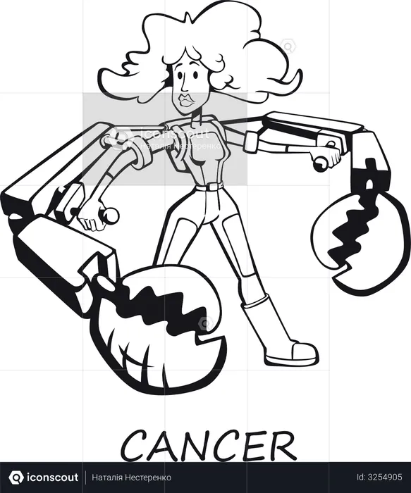 Cancer zodiac sign  Illustration