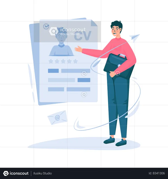 Perfil CV del candidato  Ilustración