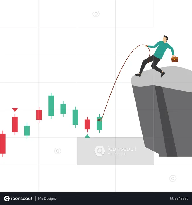 Candlestick signal to buy or sell in crypto trading  Illustration