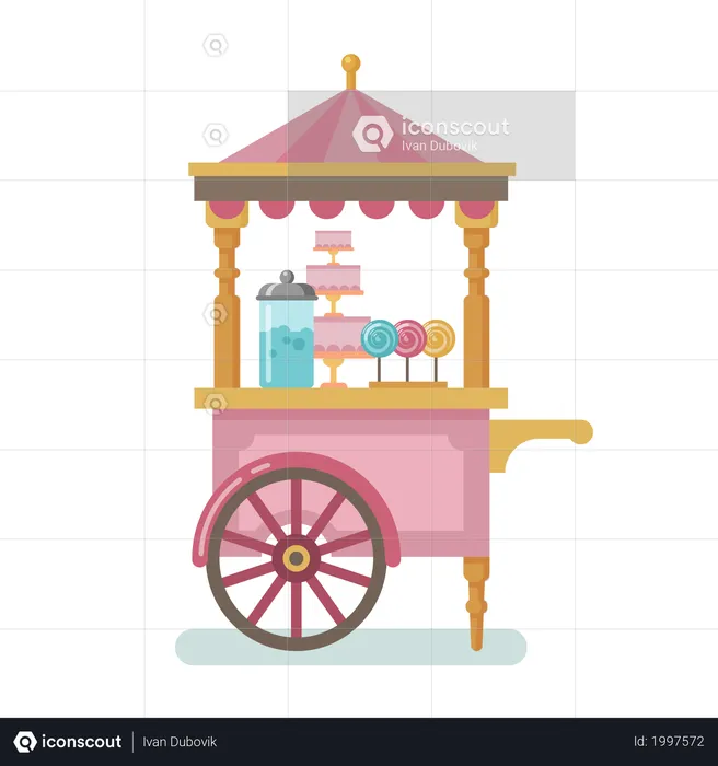 Candy cart  Illustration