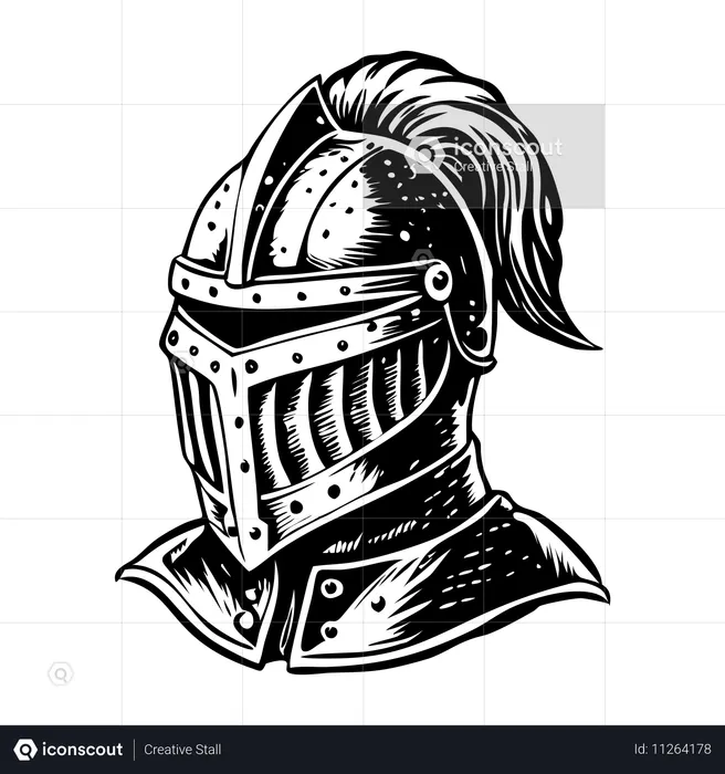 Capacete de cavaleiro  Ilustração