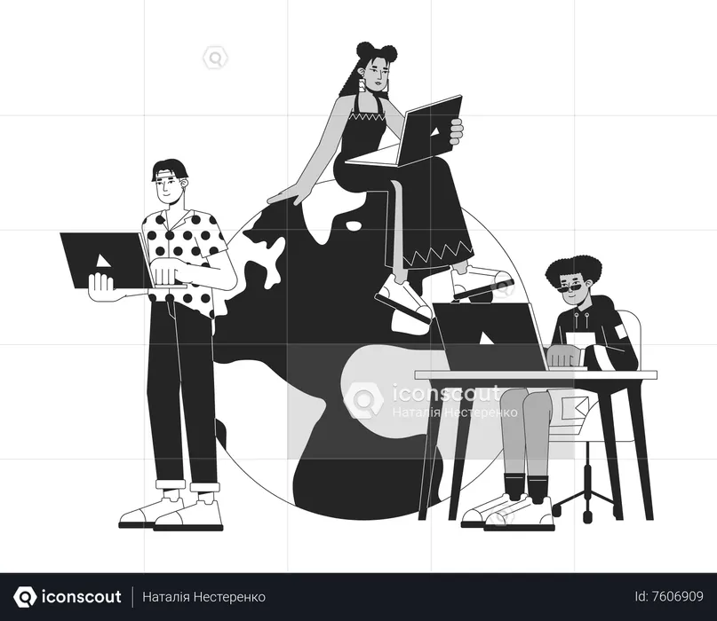 Capacidade de trabalhar em qualquer lugar  Ilustração