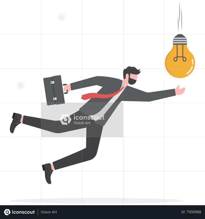 Capture New Business Ideas  Illustration