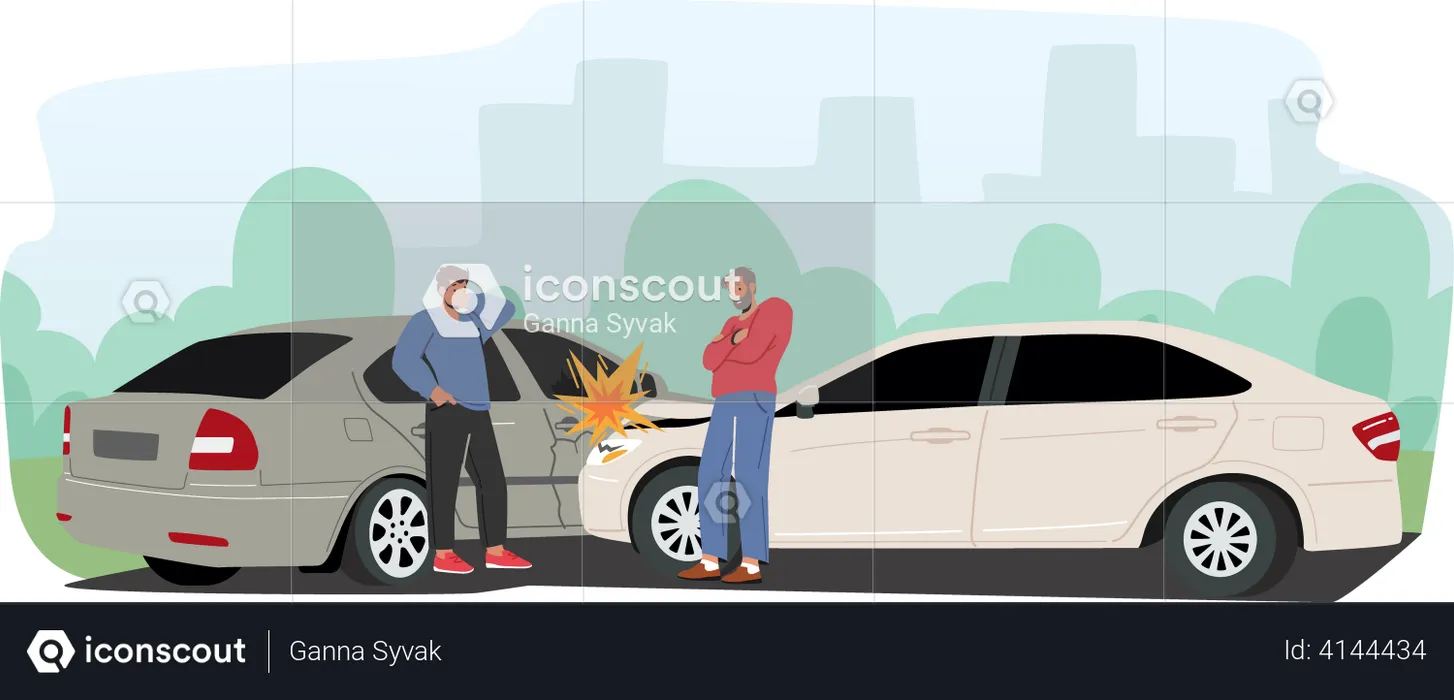Car accident  Illustration