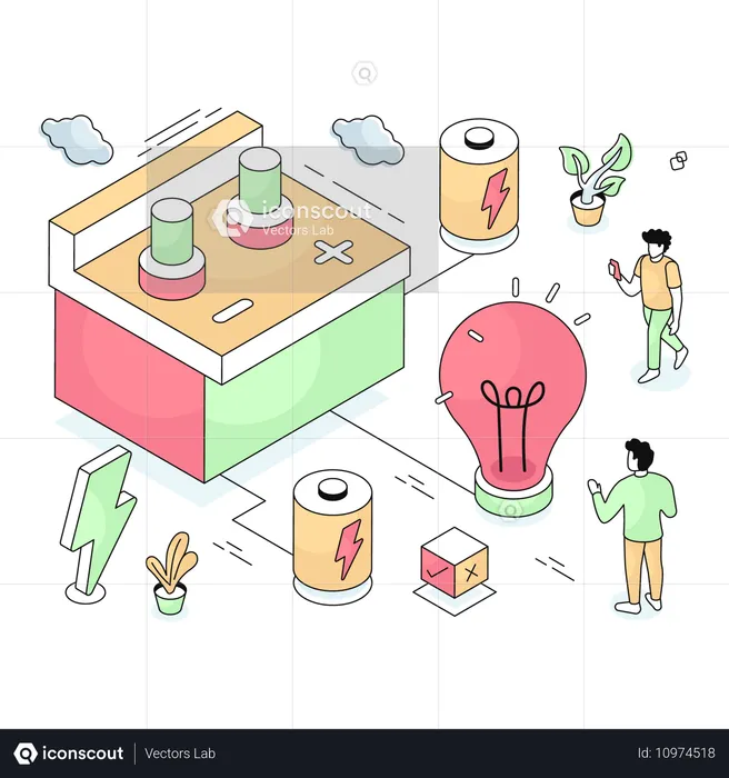 Car Battery  Illustration