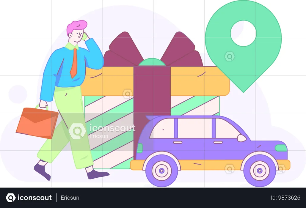 Car Booking  Illustration