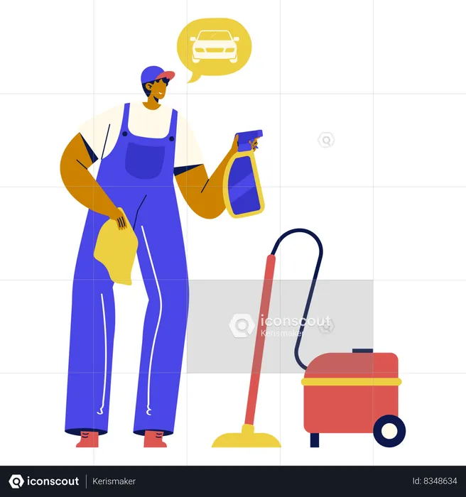 Car Cleaning Service  Illustration