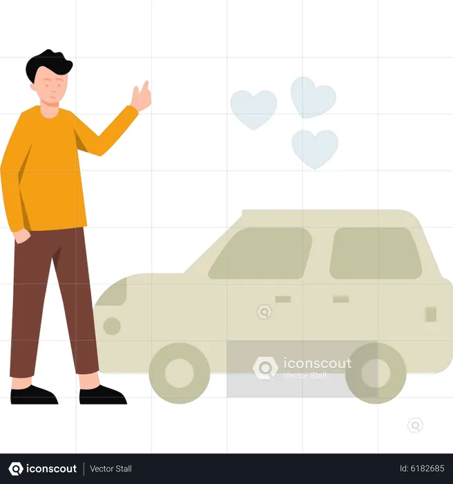 Car driver  Illustration