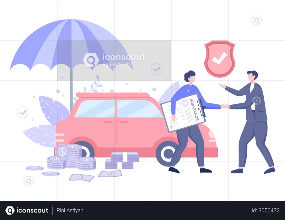 Car Insurance claim  Illustration
