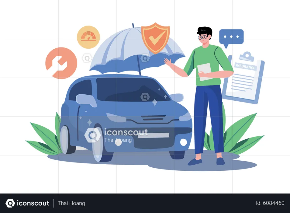 Car Insurance  Illustration