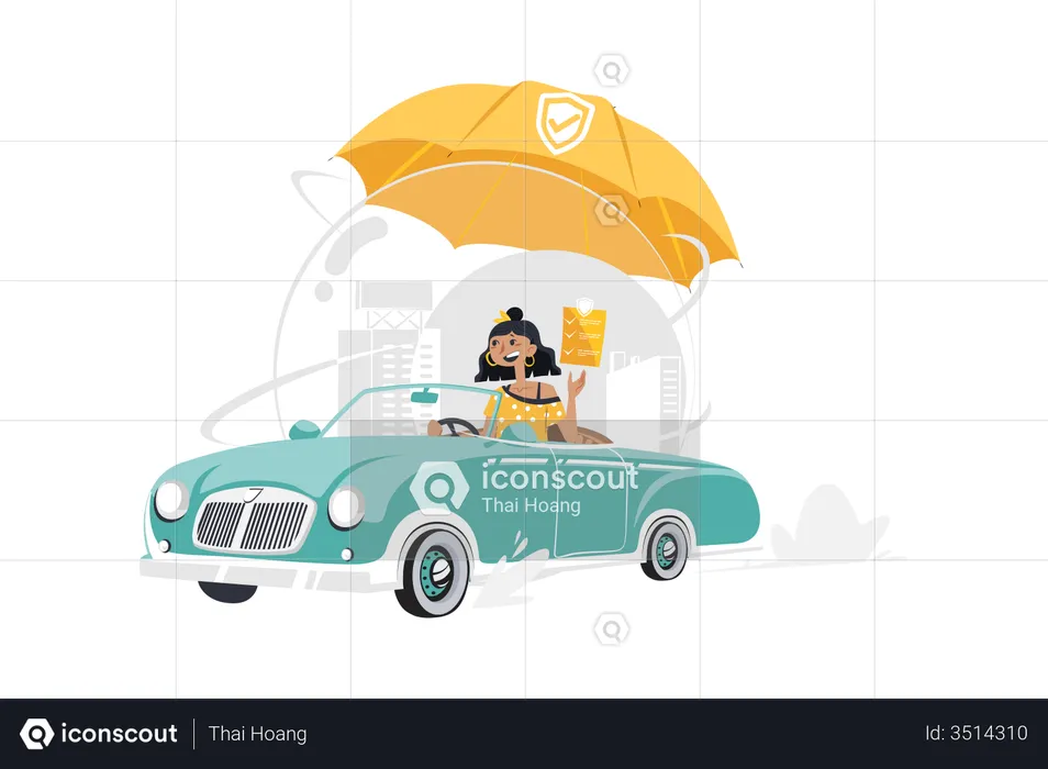 Car Insurance  Illustration