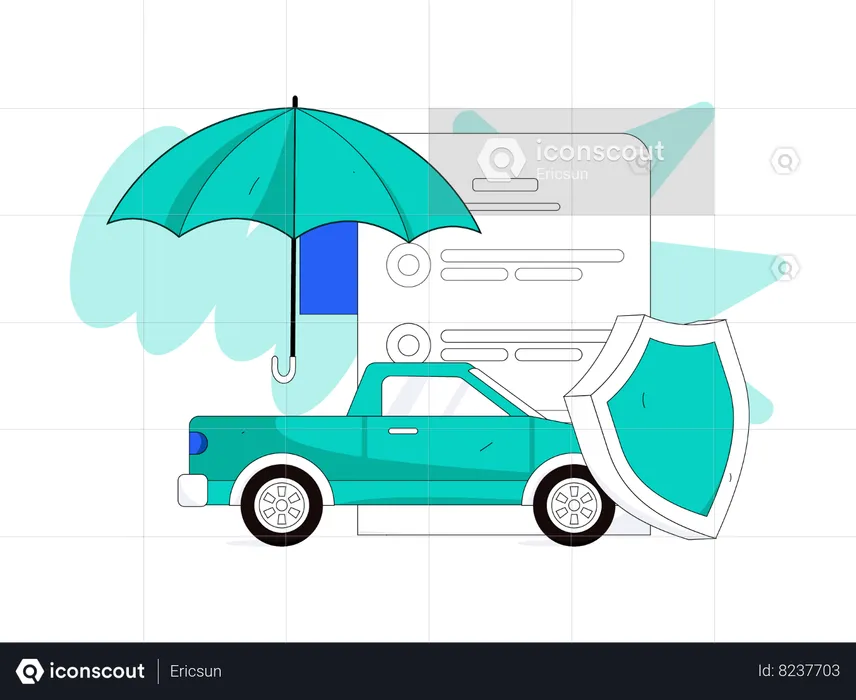 Car insurance paper  Illustration