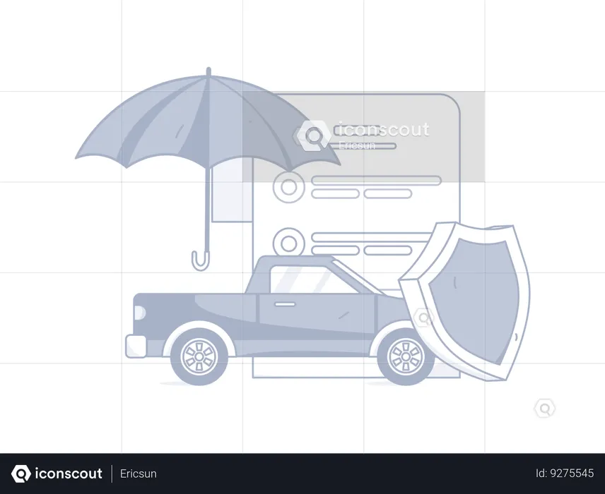 Car insurance paper  Illustration