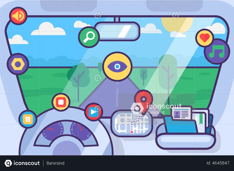 Car Interior  Illustration