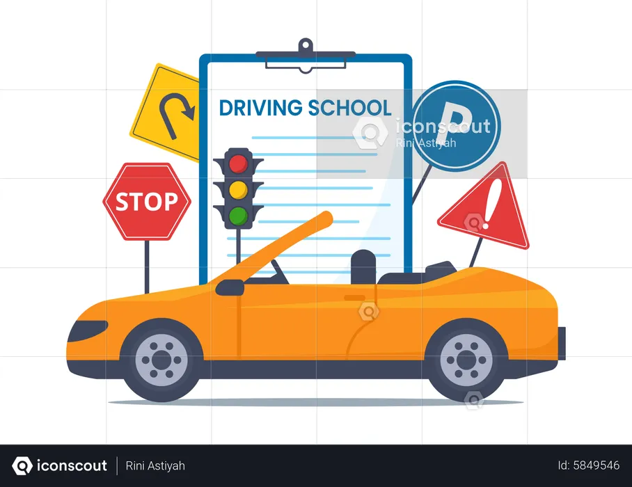 Car learning  Illustration