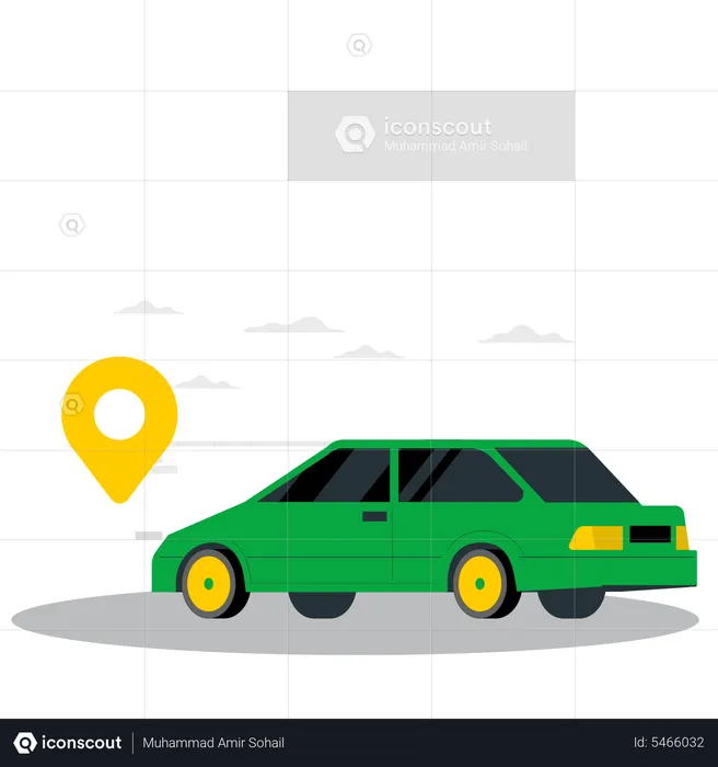 Car Location  Illustration