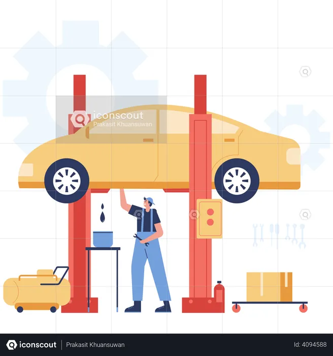 Car maintenance service  Illustration