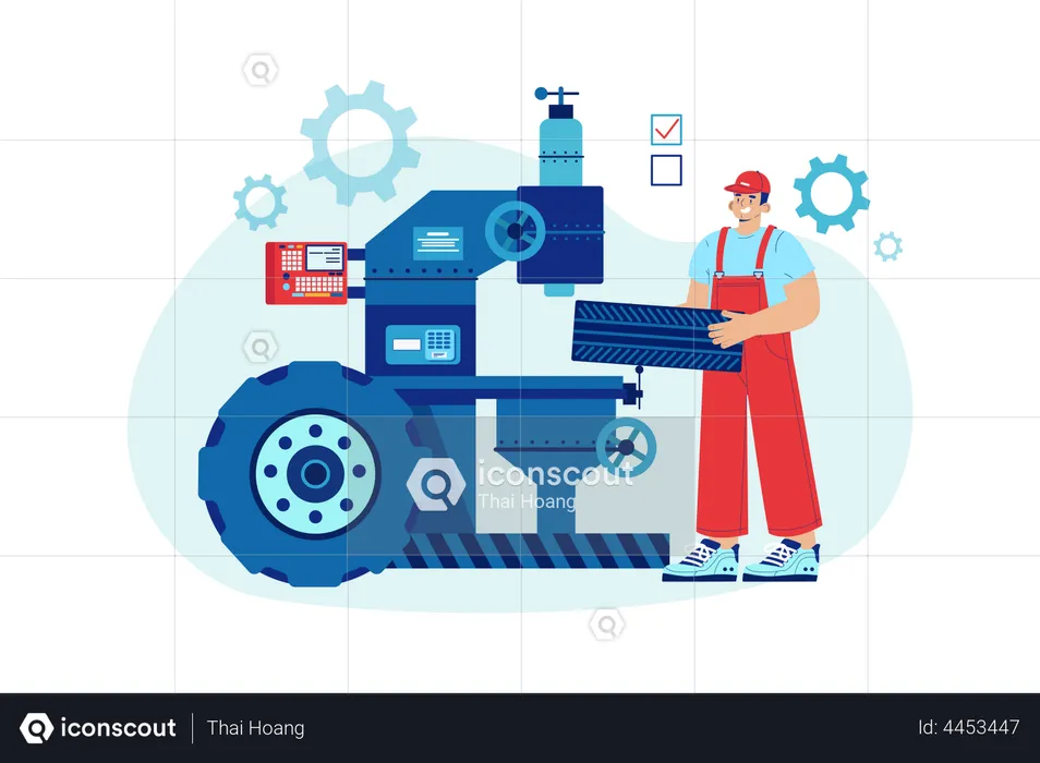 Car Maintenance  Service  Illustration