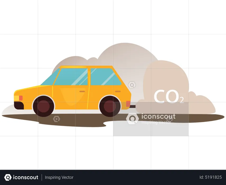 Car pollution  Illustration