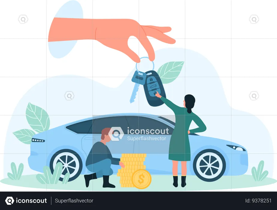 Car Rental Platform  Illustration