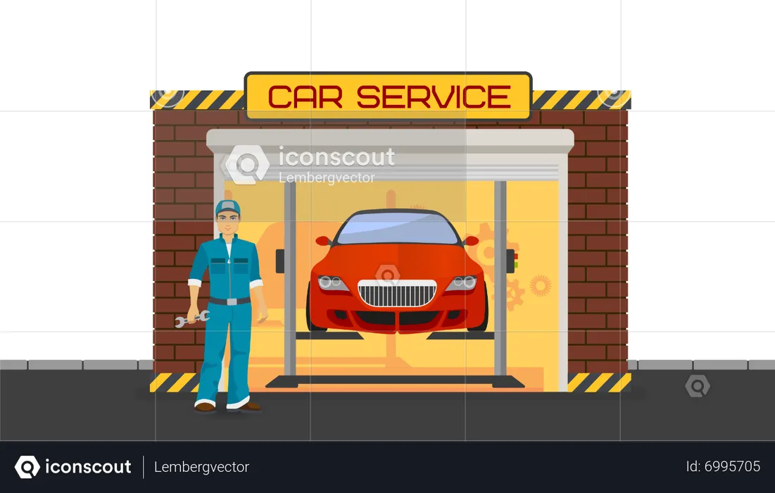 Car service  Illustration