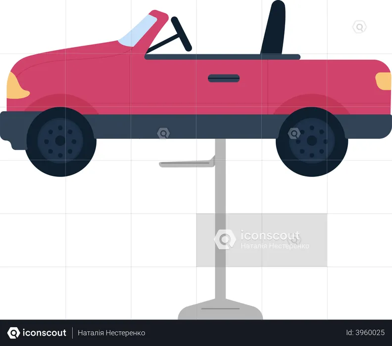 Car shaped high chair  Illustration