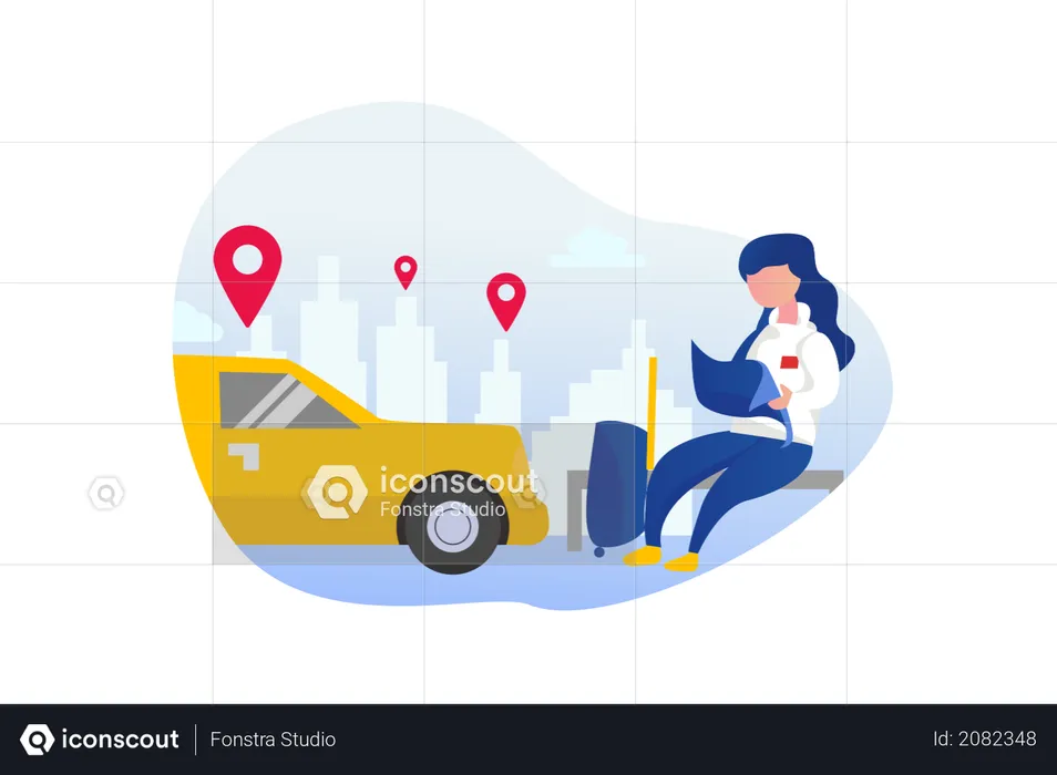 Car sharing service  Illustration