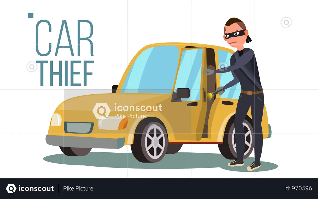Car Thief  Illustration