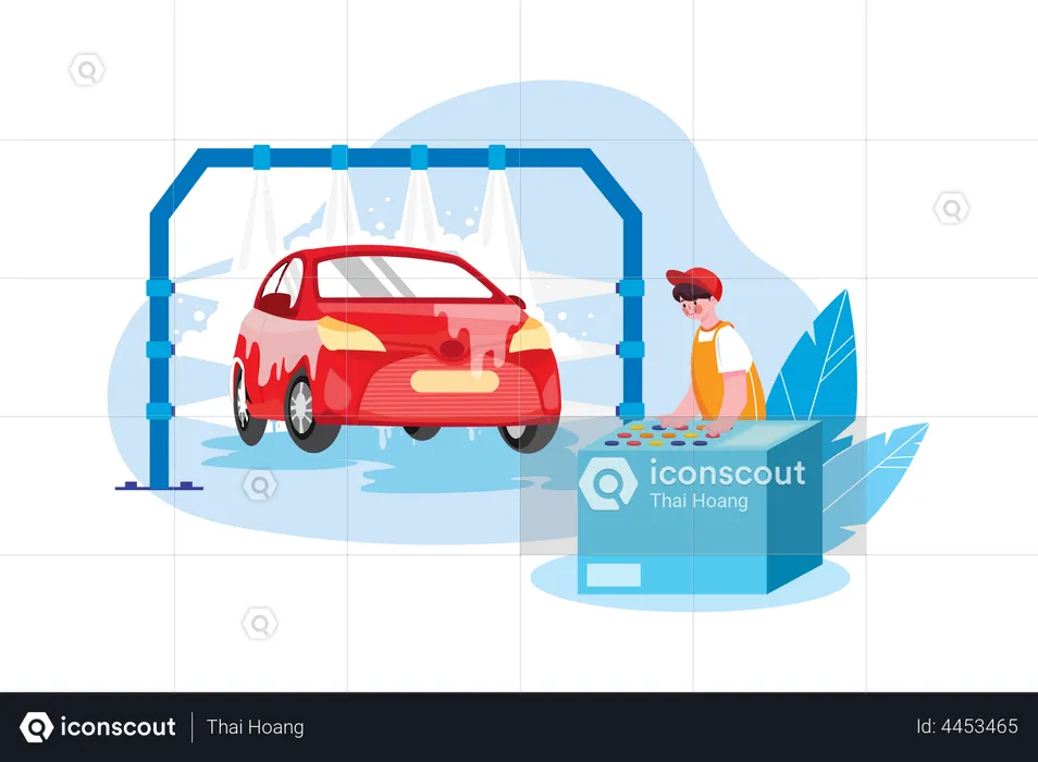 Car Washing Service  Illustration