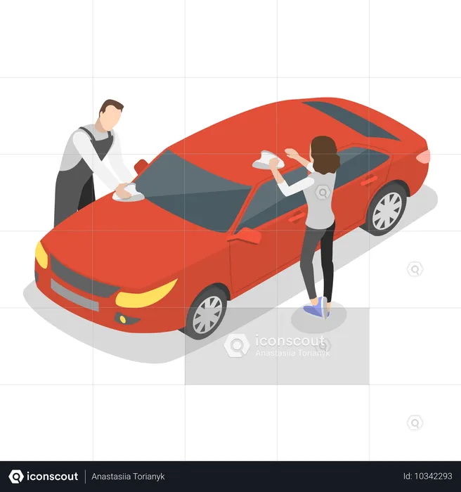 Car Washing service  Illustration