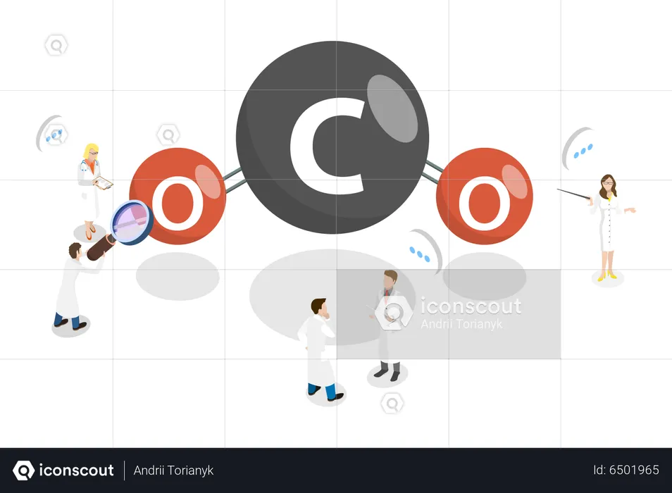 Carbon Dioxide Molecule  Illustration