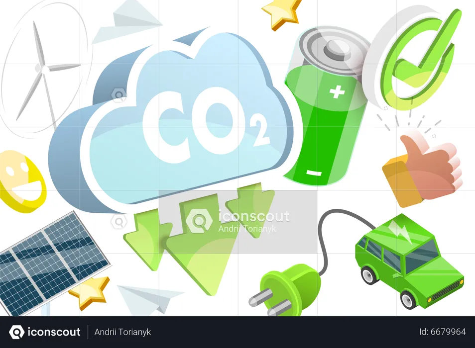 Carbon Reduction Strategy  Illustration