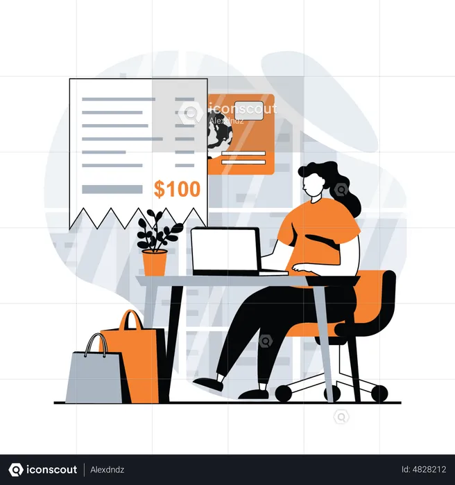 Card payment invoice  Illustration