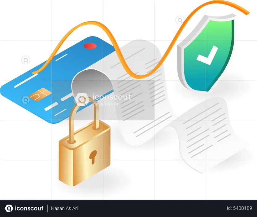 Card payment security  Illustration