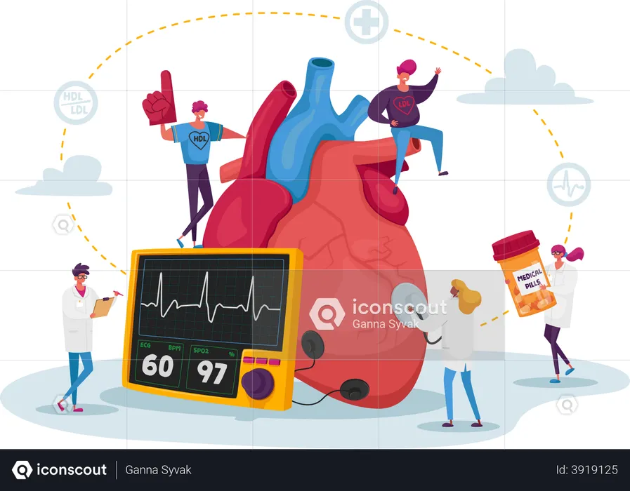 Cardiology Health Care  Illustration