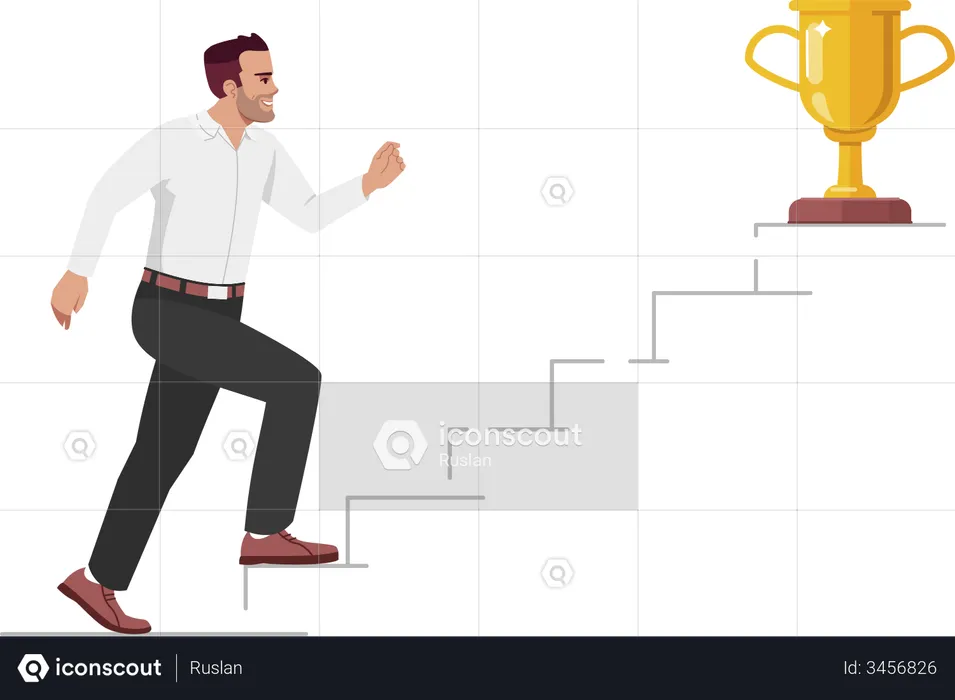 Career growth and job promotion  Illustration