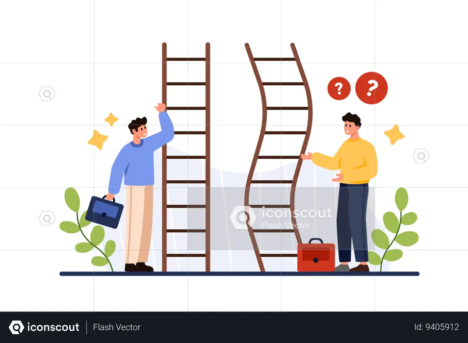 Career ladder challenge  Illustration