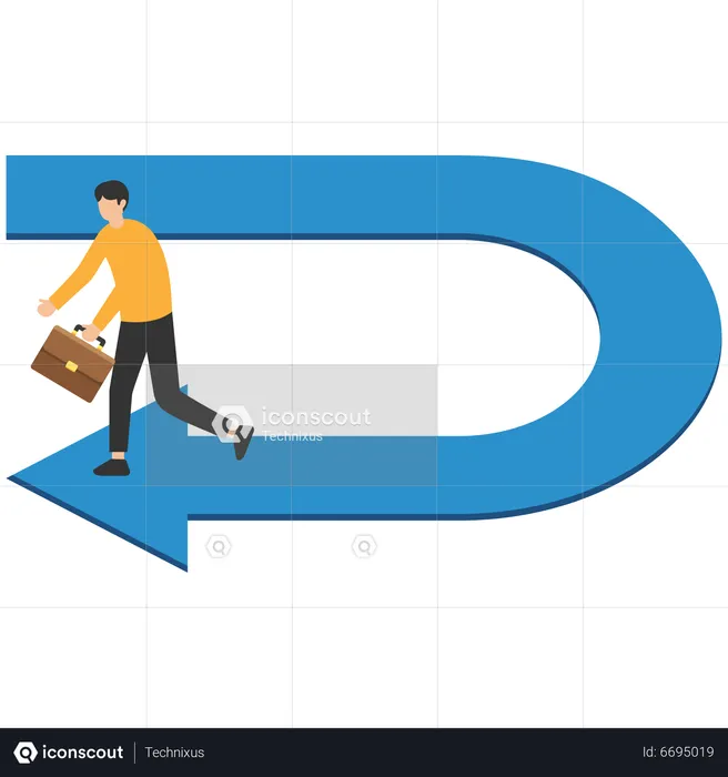 Best Premium Career path dead end Illustration download in PNG & Vector ...