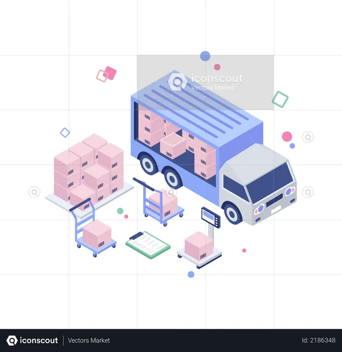 Cargo delivery  Illustration