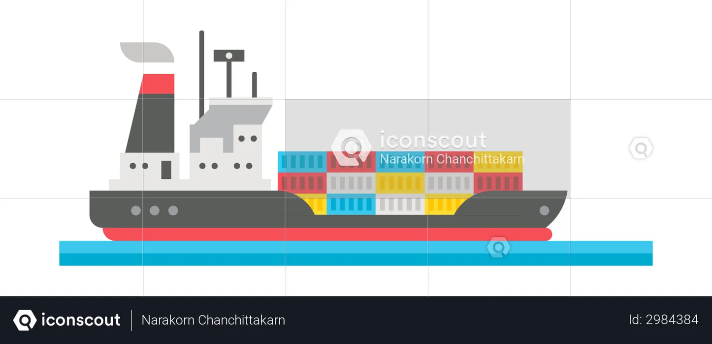 Cargo ship  Illustration