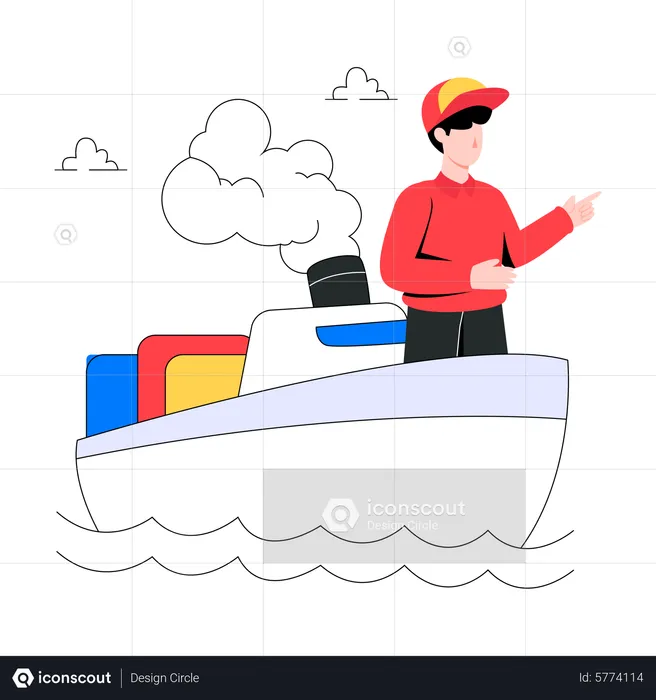 Cargo Shipping  Illustration